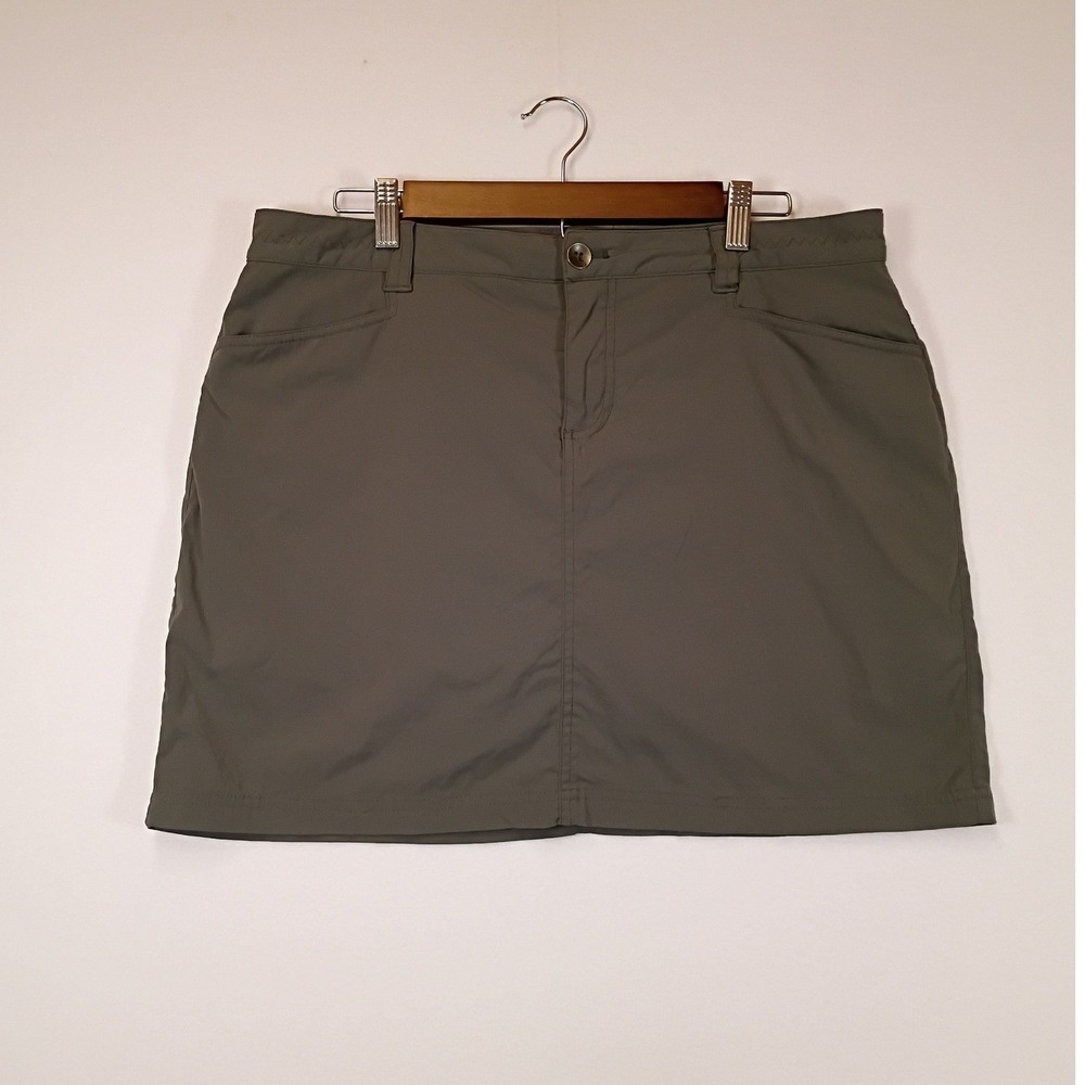 Gorpcore Eddie Bauer Womens 12 Olive Green Travex Hiking Active Skort